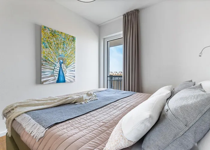 Appartement Ocean Star- 1 Og, Balkon, Hafenblick, Kamin Olpenitz