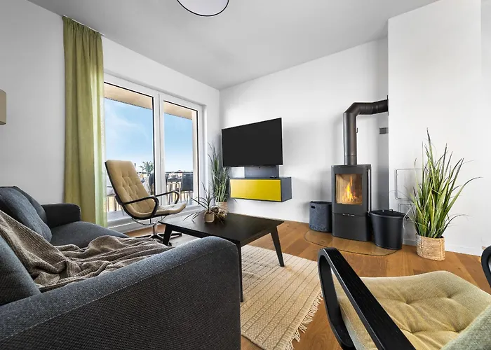 Ocean Star- 1 Og, Balkon, Hafenblick, Kamin * Olpenitz