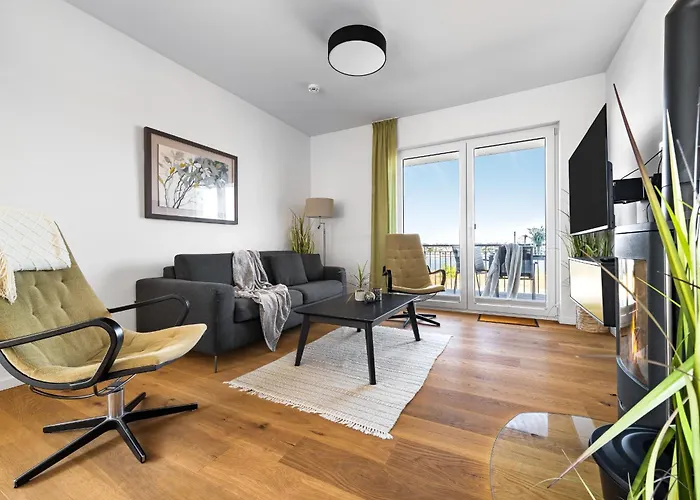 Ocean Star- 1 Og, Balkon, Hafenblick, Kamin Olpenitz